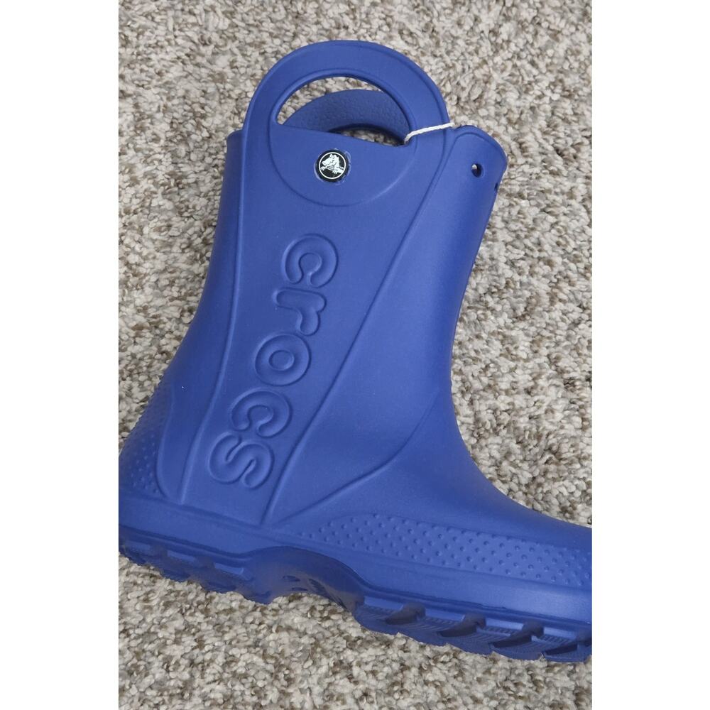 CROCS 12803 Kids Cerulean Blue Handle It Rain Boots US 2 size J2 Youth Big Kids - Picture 7 of 9